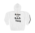white Relax MAD Pullover Hoodie